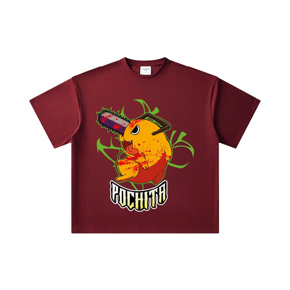 260 GSM Double Yarn 32 Count 100% Cotton Chainsaw Man V36 Denji Pochita Print Unisex Heavy Cotton T Shirt 2XL вина червоного кольору
260 GSM Double Yarn 32 Count 100% Cotton Chainsaw Man V36 Denji Pochita Print Unisex Heavy Cotton T Shirt 2XL вина червоного кольору