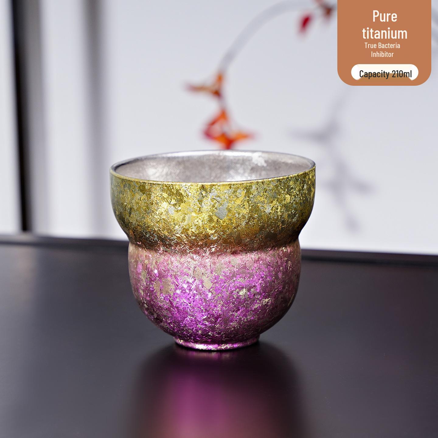 Pure Titanium Ice Flower Gourd Cup: Antibacterial, Double-Wall, Heat-Insulated, and Durable for Outdoor and Home Tea Brewing. 210ml
Pure Titanium Ice Flower Gourd Cup: Antibacterial, Double-Wall, Heat-Insulated, and Durable for Outdoor and Home Tea Brewing. 210ml