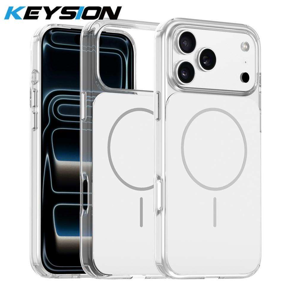 KEYSION Luxury Magnetic Case for MagSafe for iPhone 17 Pro Max TPU+PC Wireless Charging Shockproof Phone Cover for iPhone 17 Air for iPhone 17
KEYSION Luxury Magnetic Case for MagSafe for iPhone 17 Pro Max TPU+PC Wireless Charging Shockproof Phone Cover for iPhone 17 Air for iPhone 17
