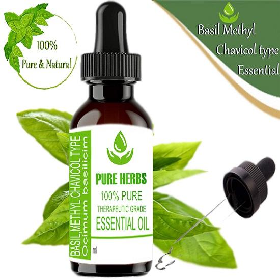 Pure Herbs Basil methyl chavicol (Ocimum basilicum L) Pure & Natural Therapeutic Grade Essential Oil Plastic with Dropper 10 ml
Pure Herbs Basil methyl chavicol (Ocimum basilicum L) Pure & Natural Therapeutic Grade Essential Oil Plastic with Dropper 10 ml