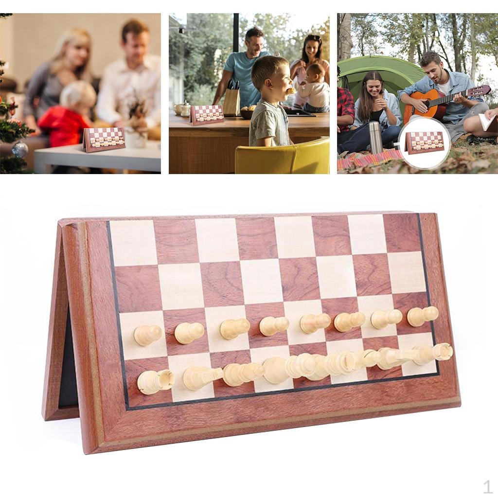 Carved Wooden Chess Set 7.8cm King Folding Board with Storage Slots
Carved Wooden Chess Set 7.8cm King Folding Board with Storage Slots