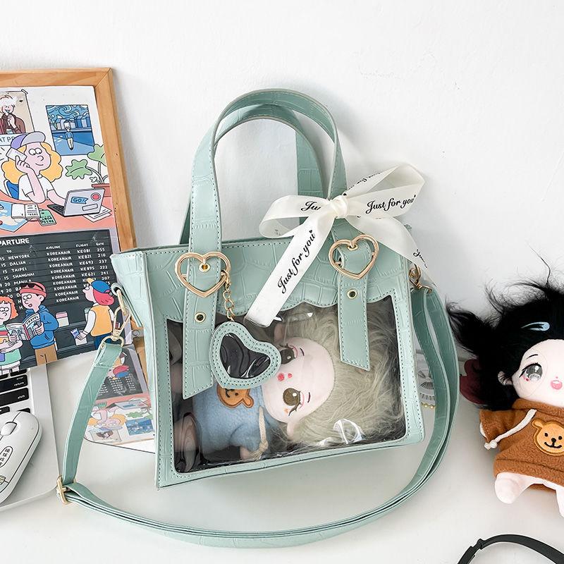 Sweet Cute Laced Bow Heart Charm Ita Bag Women Anime Crocodile Shoulder Bag Ladies Transparent Leather Large Capacity Handbag 25x20x13cm світло-зелений колір
Sweet Cute Laced Bow Heart Charm Ita Bag Women Anime Crocodile Shoulder Bag Ladies Transparent Leather Large Capacity Handbag 25x20x13cm світло-зелений колір