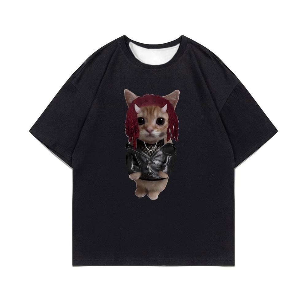 Рэпер Playboi Carti Футболка с котиком Мужская винтажная футболка Забавная мужская модная повседневная футболка Мужские хип-хоп футболки 2XL
Рэпер Playboi Carti Футболка с котиком Мужская винтажная футболка Забавная мужская модная повседневная футболка Мужские хип-хоп футболки 2XL