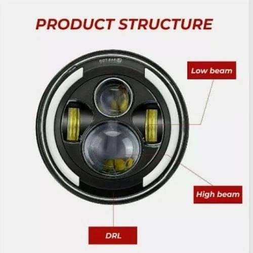 2 X Half Halley 7 Inch LED Headlight with DRL, High/Low Beam
2 X Half Halley 7 Inch LED Headlight with DRL, High/Low Beam