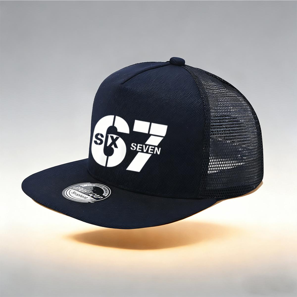 1/2PC Flat Brim Mesh Trucker Hat, Breathable, Minimalist 67 SIX SEVEN Geometric Print, Retro Streetwear for Men Women темно-синий
1/2PC Flat Brim Mesh Trucker Hat, Breathable, Minimalist 67 SIX SEVEN Geometric Print, Retro Streetwear for Men Women темно-синий