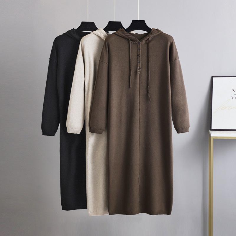 Женщины Осень Зима С капюшоном Длинный рукав Сплошной цвет Свободный трикотажный свитер Платье
Женщины Осень Зима С капюшоном Длинный рукав Сплошной цвет Свободный трикотажный свитер Платье