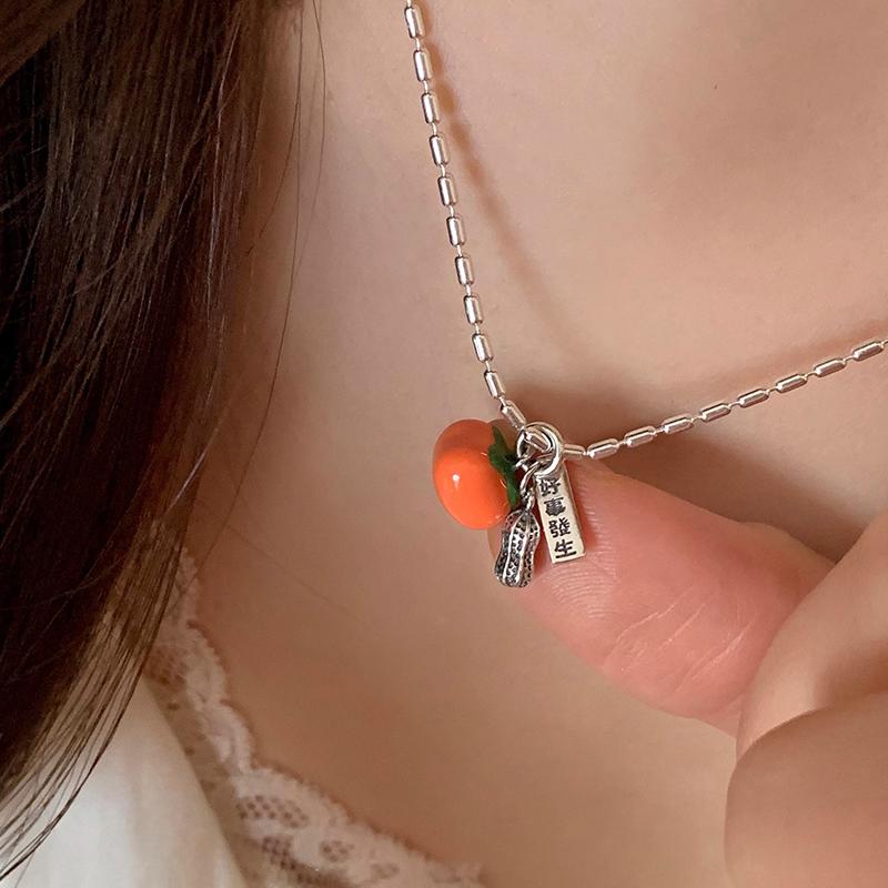 VENTFILLE 925 Silver Drip Glaze Necklace for Women Persimmon Peanut Irregular Originality Design Jewelry Gift Dropshipping
VENTFILLE 925 Silver Drip Glaze Necklace for Women Persimmon Peanut Irregular Originality Design Jewelry Gift Dropshipping