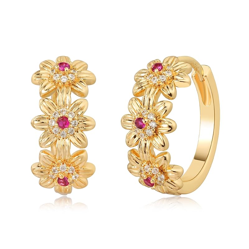 Fettero earrings ladies hoop earrings Popularity fine red blue white zirconia Compatible with metal allergies 14k gold plated
Fettero earrings ladies hoop earrings Popularity fine red blue white zirconia Compatible with metal allergies 14k gold plated