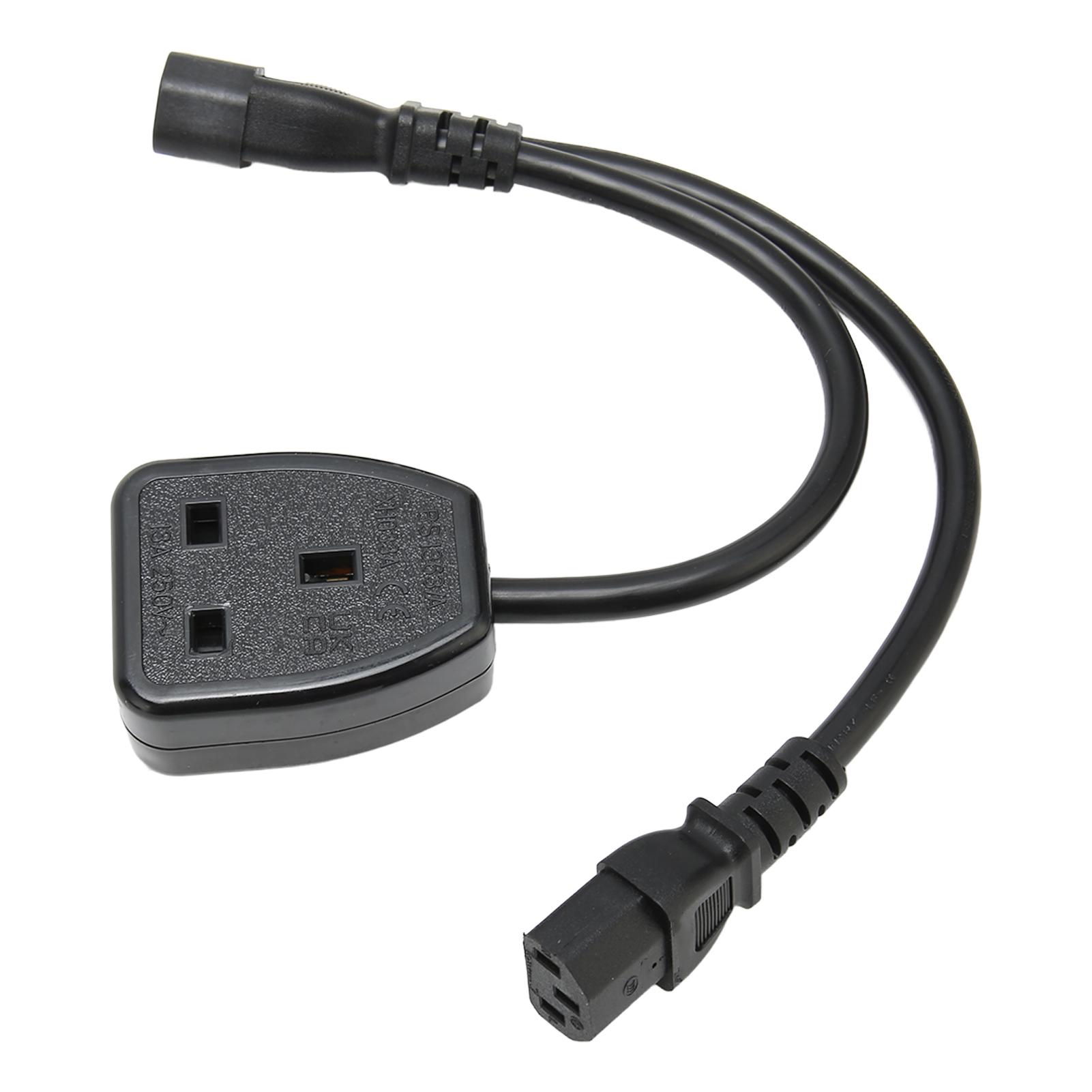 IEC320 C13 Female to C14 Male Cable 1 in 2 Out Waterproof Insulated PVC Housing IEC320 Y Splitter UK Plug
IEC320 C13 Female to C14 Male Cable 1 in 2 Out Waterproof Insulated PVC Housing IEC320 Y Splitter UK Plug