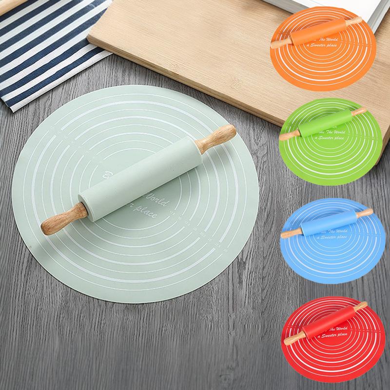 1Set Silicone Dough Kneading Mat Rotary Handle Food Grade Non-stick Baking Rolling Dough Set Kneading Mat
1Set Silicone Dough Kneading Mat Rotary Handle Food Grade Non-stick Baking Rolling Dough Set Kneading Mat