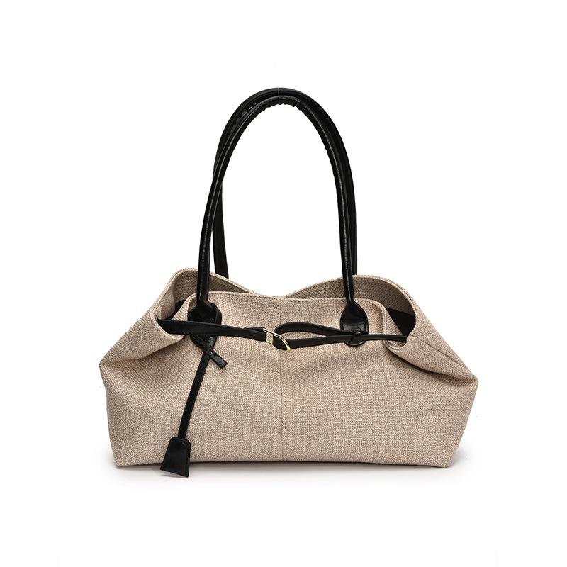 Contrasting color handbag Casual versatile shoulder tote bag New commuter large-capacity portable underarm bag
Contrasting color handbag Casual versatile shoulder tote bag New commuter large-capacity portable underarm bag