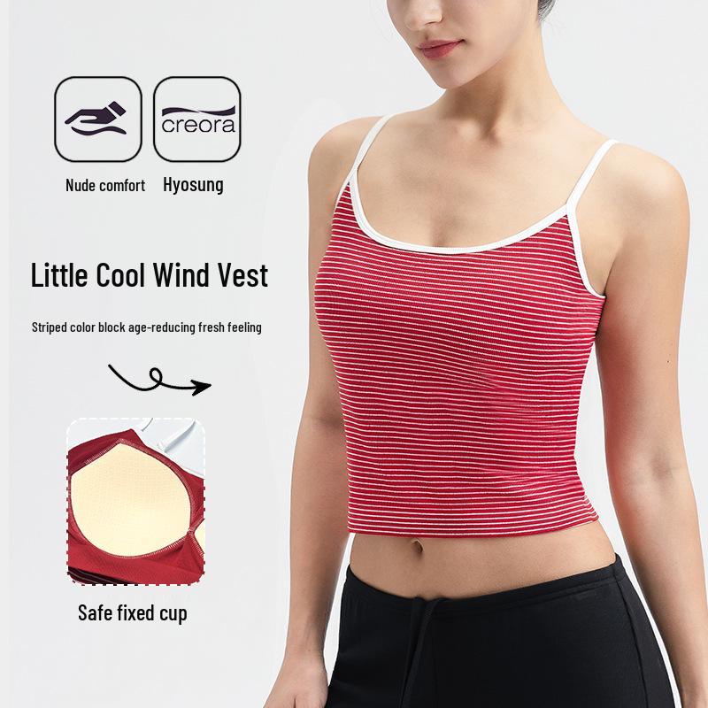 Summer Yoga Tank Top with Chest Pad - High Elastic Fitness Vest for Women Large темно-синього кольору
Summer Yoga Tank Top with Chest Pad - High Elastic Fitness Vest for Women Large темно-синього кольору