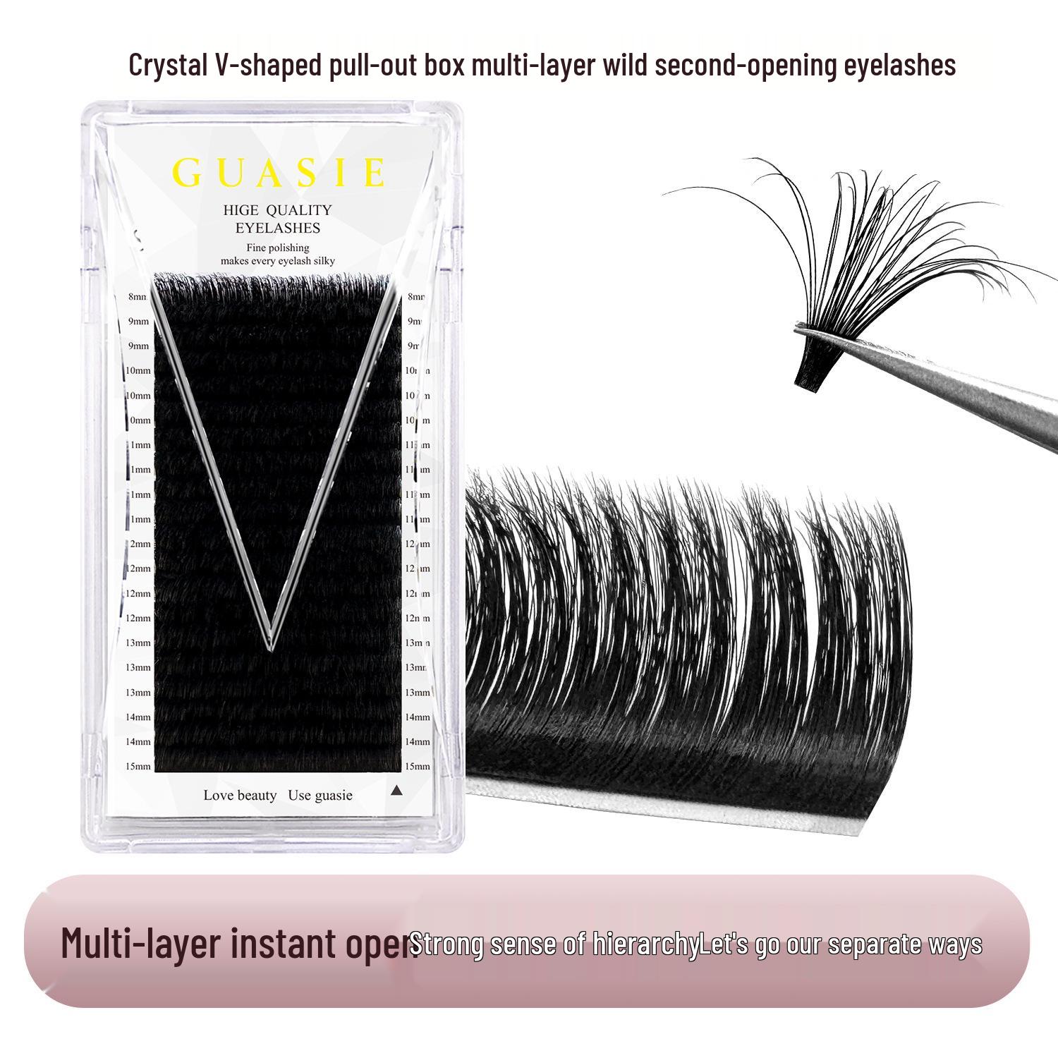 Wild 5D Messy Style Eyelashes: No-Root Separation, Quick Grafting, Soft Matte Black, Curled for Dense Flow Curl Type D
Wild 5D Messy Style Eyelashes: No-Root Separation, Quick Grafting, Soft Matte Black, Curled for Dense Flow Curl Type D