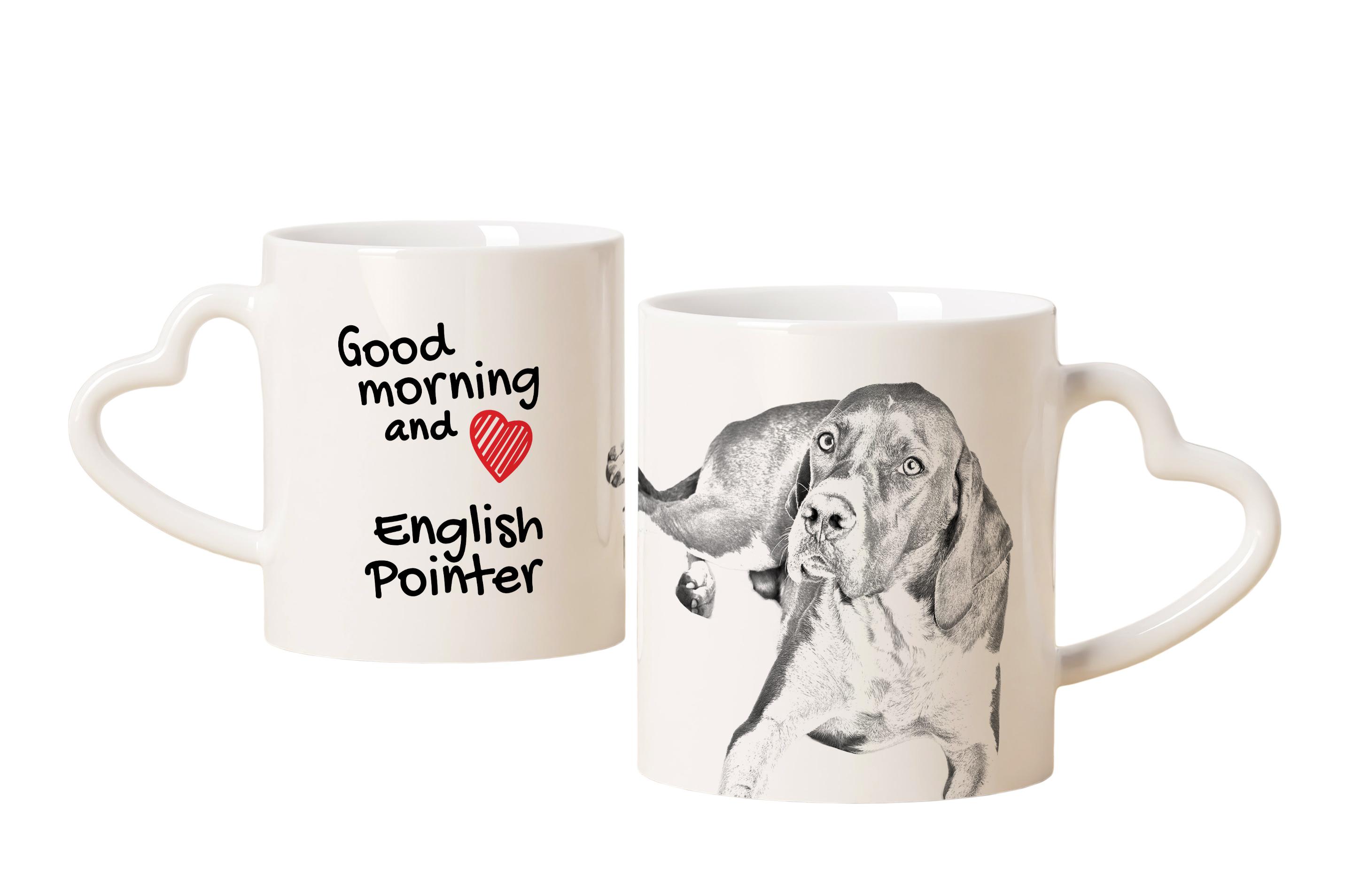 English Pointer I - cup with a dog, adorable cup with a heart-shaped handle, universal gift from the Art-Dog brand білий
English Pointer I - cup with a dog, adorable cup with a heart-shaped handle, universal gift from the Art-Dog brand білий