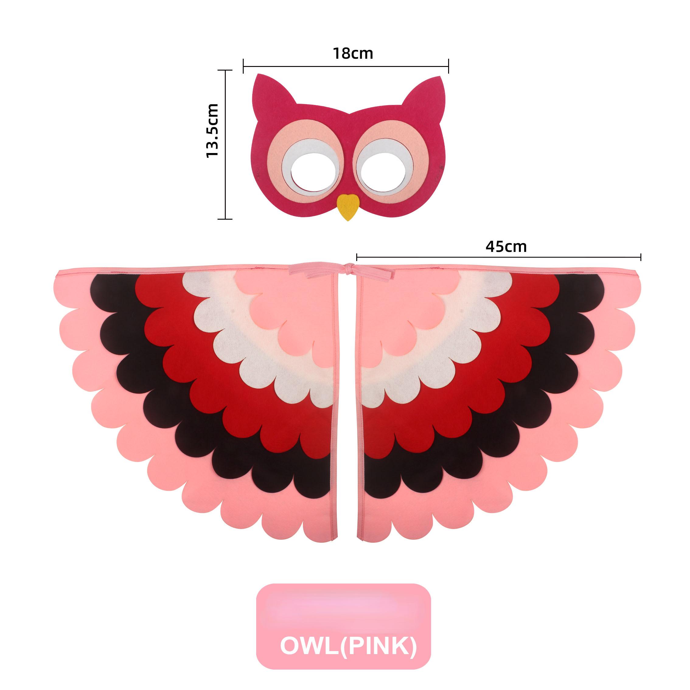 Kids Cosplay Costume Owl Peacock Wings Bird Felt Cape with Mask for Girls Boys Halloween Party Stage Performance Cloak One Size
Kids Cosplay Costume Owl Peacock Wings Bird Felt Cape with Mask for Girls Boys Halloween Party Stage Performance Cloak One Size