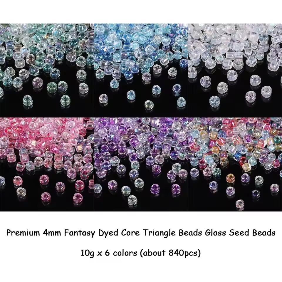 About 840pcs/bag Irregular 4mm Iridescent Dyed Core Triangle Spacer Loose Glass Seed Beads for DIY Handmade Jewelry Accessories About 840pcs-4mm
About 840pcs/bag Irregular 4mm Iridescent Dyed Core Triangle Spacer Loose Glass Seed Beads for DIY Handmade Jewelry Accessories About 840pcs-4mm