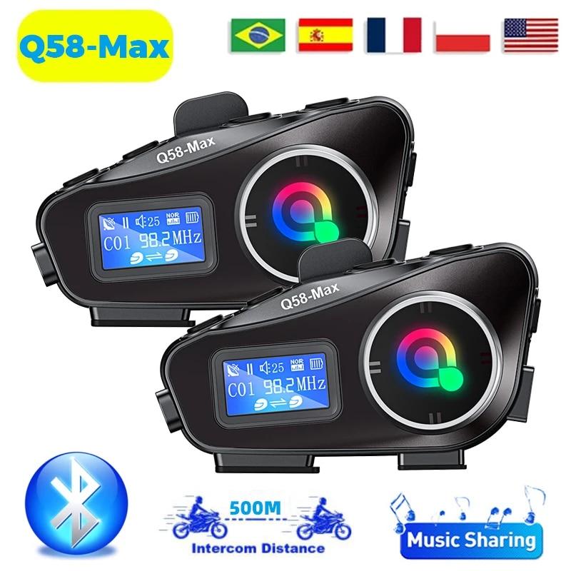 1/2 шт Q58-Max мотоциклетный шлем интерком Bluetooth гарнитура ЖК-дисплей 2 гонщика музыка поделиться с фонариком 500M интерфон
1/2 шт Q58-Max мотоциклетный шлем интерком Bluetooth гарнитура ЖК-дисплей 2 гонщика музыка поделиться с фонариком 500M интерфон