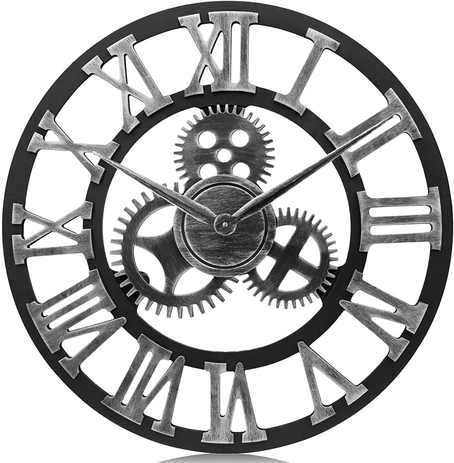 Wall Clock Gear Clock Wall Hanging Stylish Antique Wood Wall Clock American Silent 40cm (40cm, Silver)
Wall Clock Gear Clock Wall Hanging Stylish Antique Wood Wall Clock American Silent 40cm (40cm, Silver)