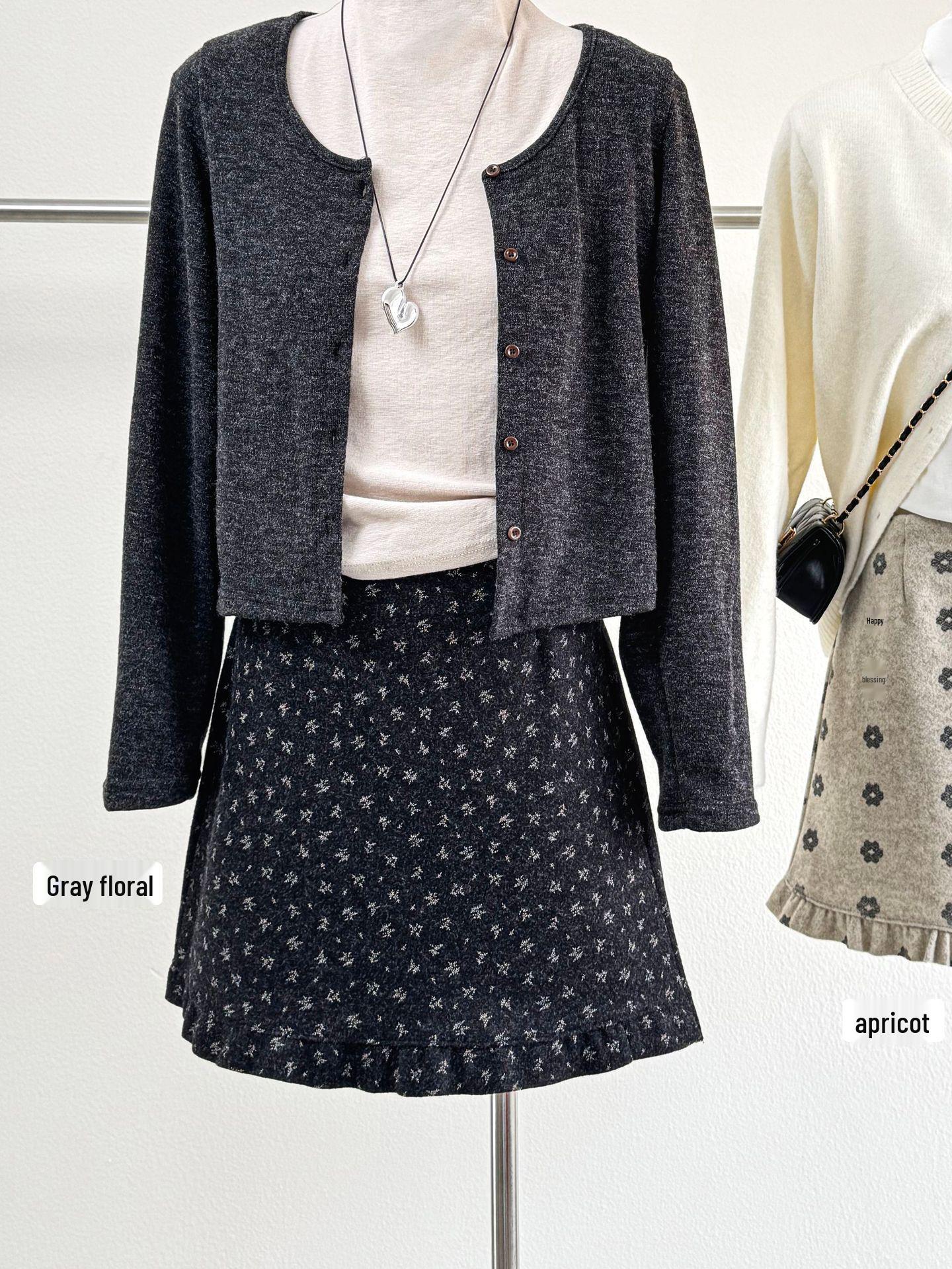 Korean Gray Pleated Lace Floral Woolen Skirt - High Waist A-line Hip-hugging Short Skirt for Women, Autumn/Winter One Size серый/цветочный
Korean Gray Pleated Lace Floral Woolen Skirt - High Waist A-line Hip-hugging Short Skirt for Women, Autumn/Winter One Size серый/цветочный