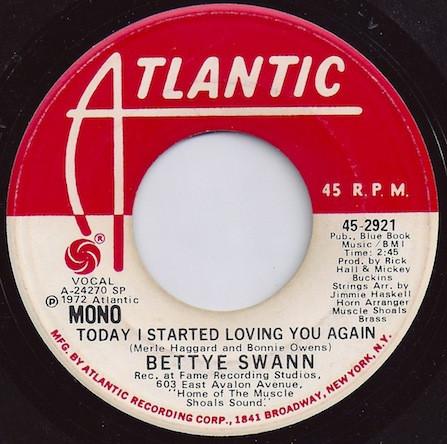 7inch Record BETTYE SWANN - Today I Started Loving You Again 452921 Atlantic 1972 US Soul/Funk Used
7inch Record BETTYE SWANN - Today I Started Loving You Again 452921 Atlantic 1972 US Soul/Funk Used
