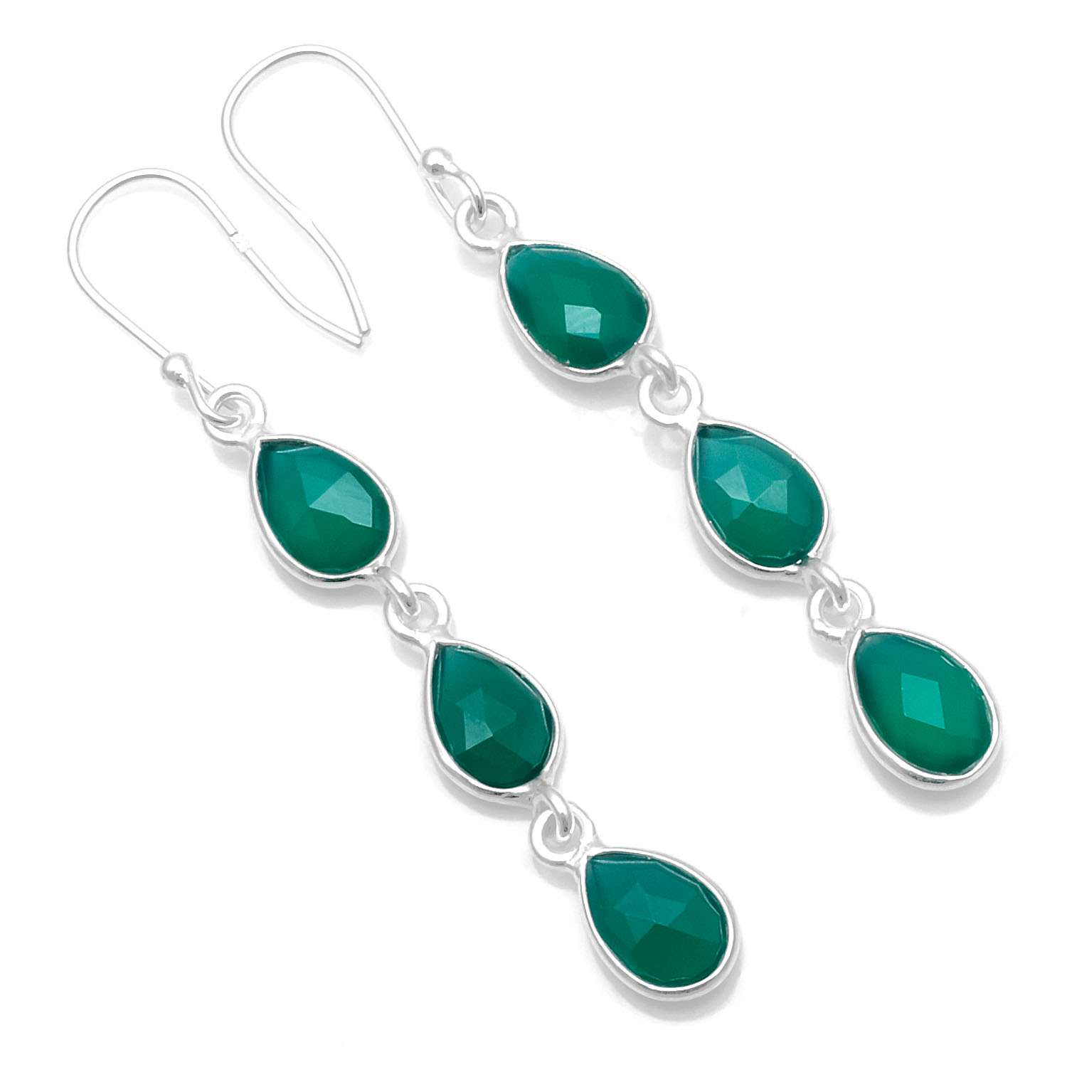 Green Onyx Gemstone Earrings Solid 925 Sterling Silver Handmade Earrings Jewelry Gift For Women And Girls E-1329
Green Onyx Gemstone Earrings Solid 925 Sterling Silver Handmade Earrings Jewelry Gift For Women And Girls E-1329