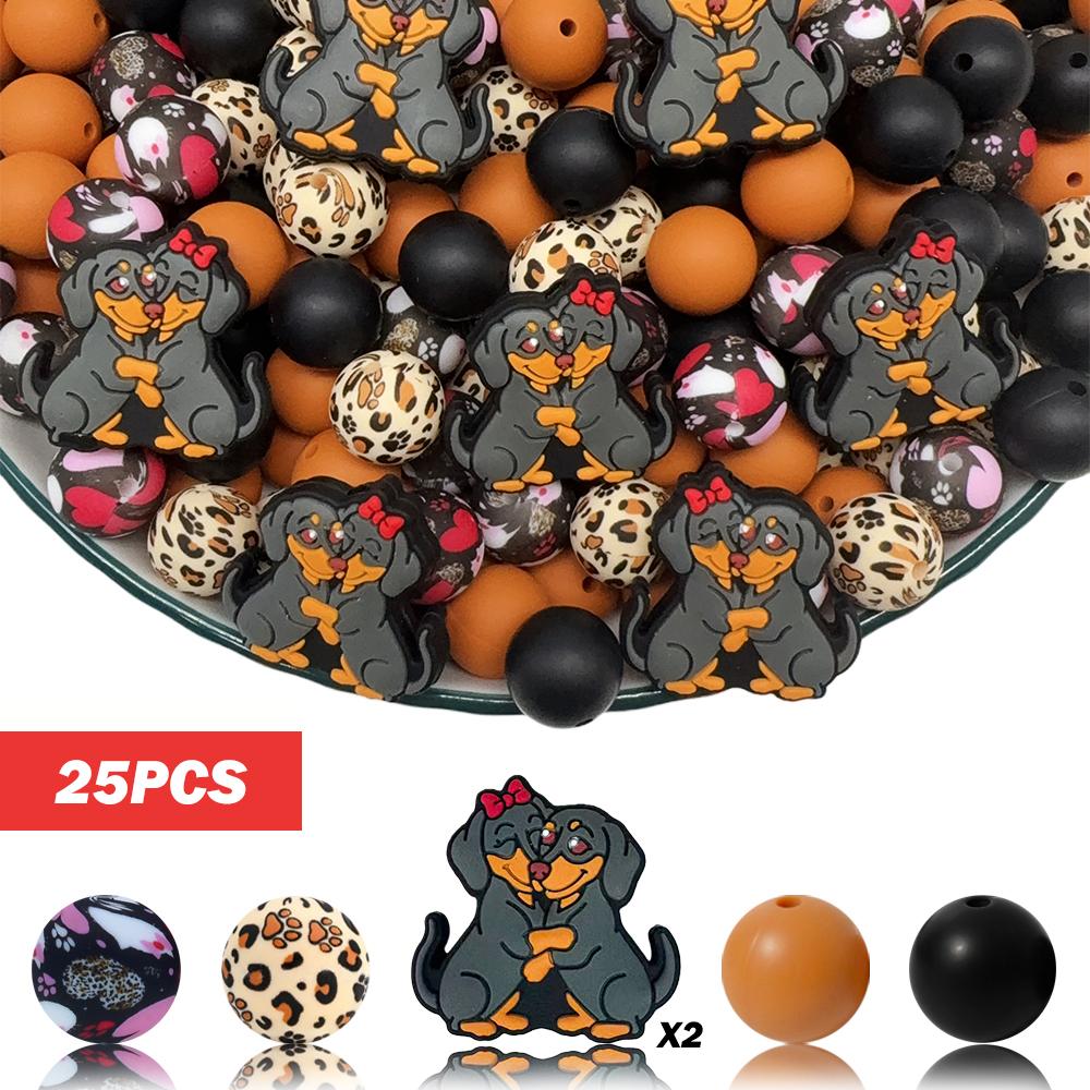 25/34/49PCS Valentine s Day Dog Silicone Bead Set, perfect for DIY handmade crafts such as keychains, necklaces, bracelets, etc
25/34/49PCS Valentine s Day Dog Silicone Bead Set, perfect for DIY handmade crafts such as keychains, necklaces, bracelets, etc