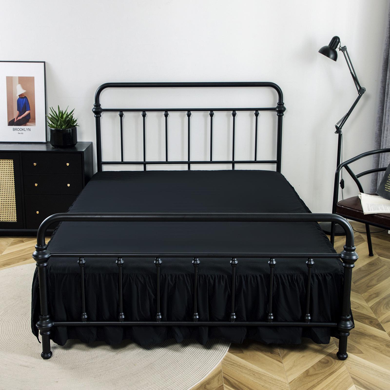Solid Brushed Flannel Bed Skirt with Ruffled Split Corners 90x190cm чорний
Solid Brushed Flannel Bed Skirt with Ruffled Split Corners 90x190cm чорний