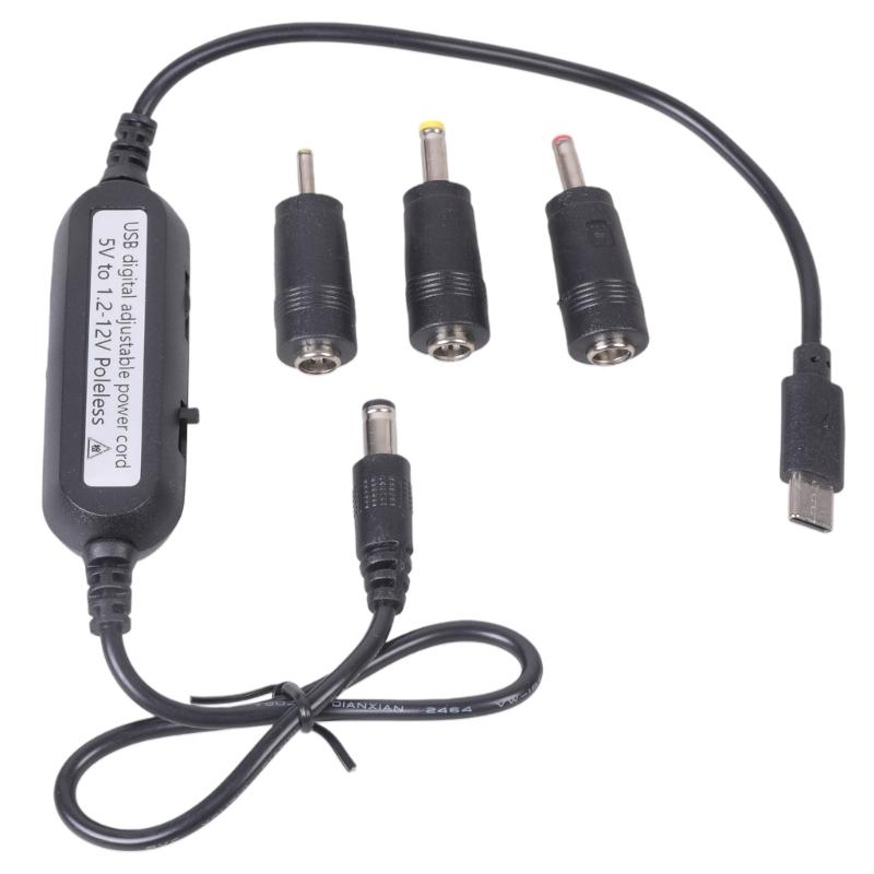 USB C to Power Cord Adjustable 5.5x2.1mm Plugs Charging Cable w/3 Connectors tip(2.5x0.7mm,3.5x1.35mm,4.0x1.7mm) 1
USB C to Power Cord Adjustable 5.5x2.1mm Plugs Charging Cable w/3 Connectors tip(2.5x0.7mm,3.5x1.35mm,4.0x1.7mm) 1