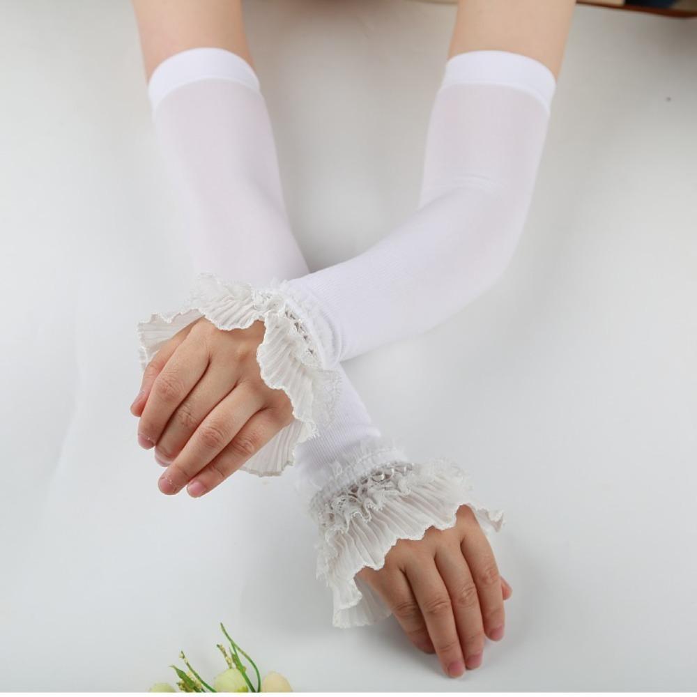 Long Sleeve Lace Gloves Elastic Driving Gloves Fashion Sunscreen Arm Sleeve білий
Long Sleeve Lace Gloves Elastic Driving Gloves Fashion Sunscreen Arm Sleeve білий