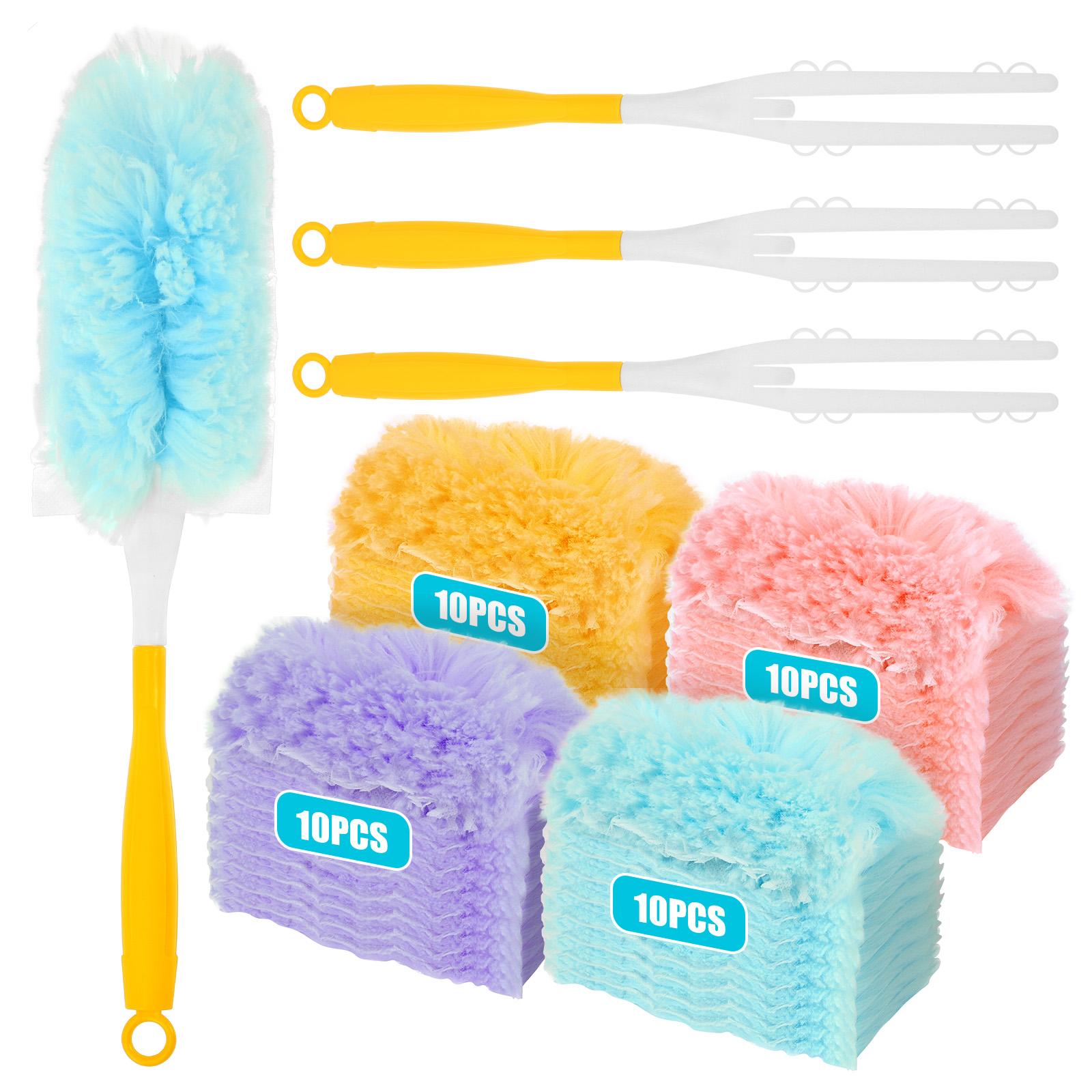 Disposable Duster with 40 Refills Replacement Heads 4 Handle Double Sided 360 ° Electrostatic Precipitator Furniture Clean Tool
Disposable Duster with 40 Refills Replacement Heads 4 Handle Double Sided 360 ° Electrostatic Precipitator Furniture Clean Tool