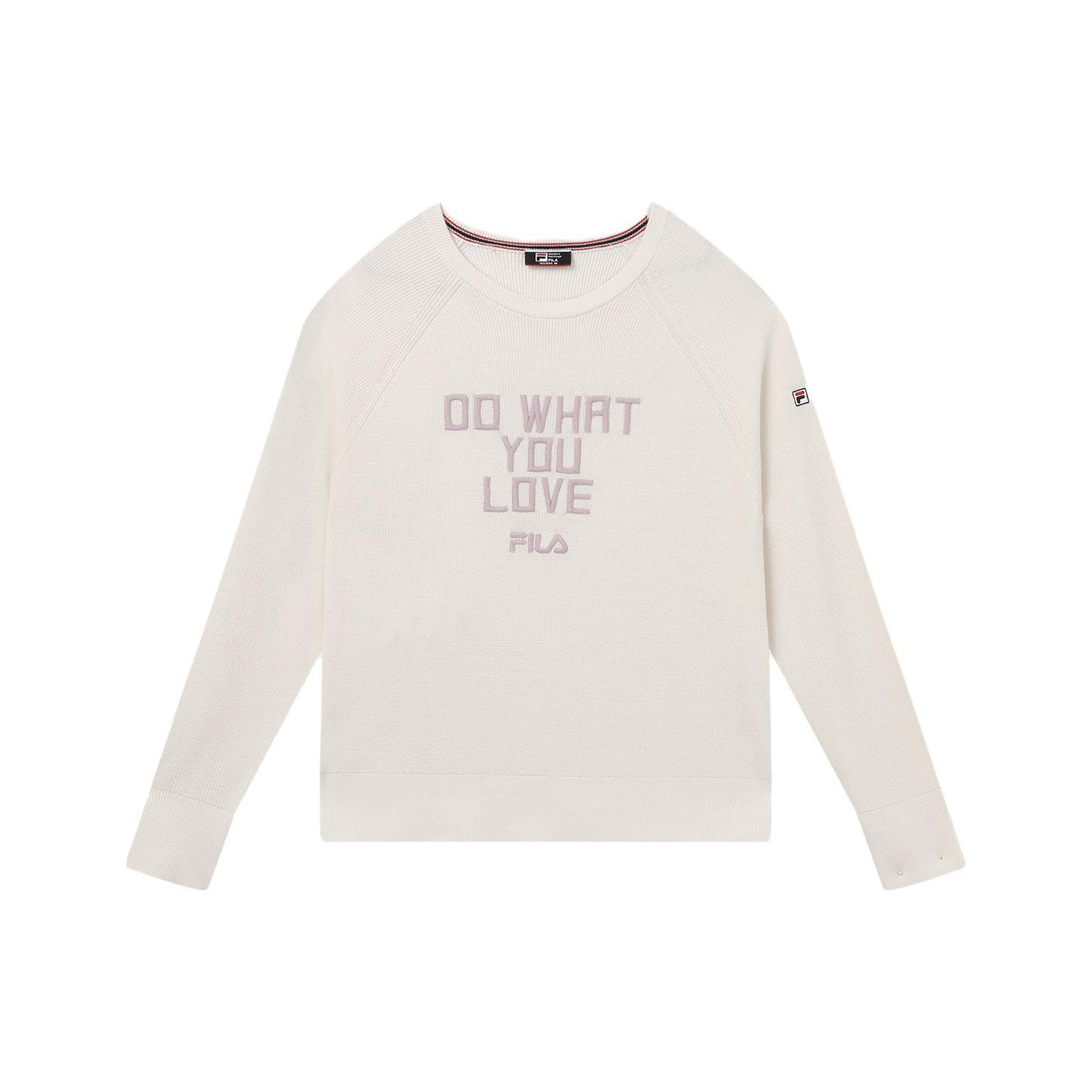 FILA Letter Print Casual Long Sleeve Knit Top Women tops Steam-White F11W331409F-IV
FILA Letter Print Casual Long Sleeve Knit Top Women tops Steam-White F11W331409F-IV