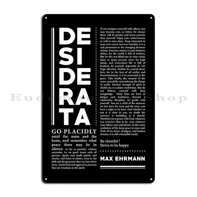 Desiderata Max Ehrmann Typography Print 4 Literary Poster Metal Sign Wall Cave Club Bar Garage Designer Tin Sign Poster 40x30cm
Desiderata Max Ehrmann Typography Print 4 Literary Poster Metal Sign Wall Cave Club Bar Garage Designer Tin Sign Poster 40x30cm