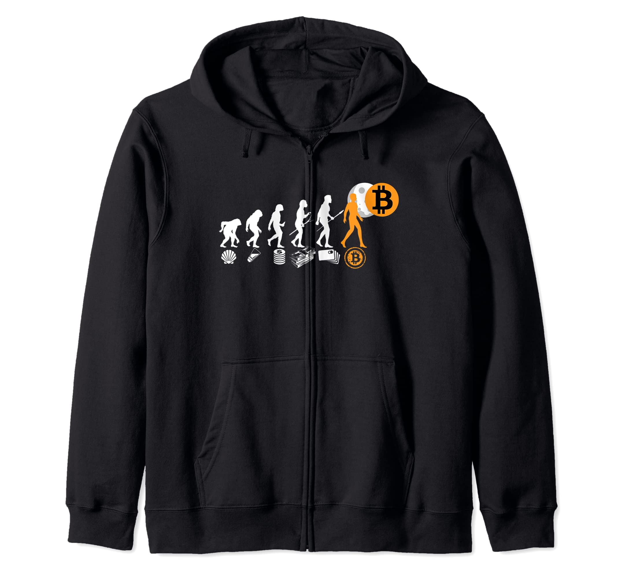 The Evolution of Money - Bitcoin Zip Hoodie
The Evolution of Money - Bitcoin Zip Hoodie