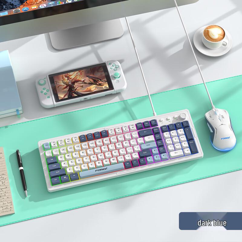 FOREV FV-Q908 RGB Wired Gaming & Office Keyboard Mouse Combo
FOREV FV-Q908 RGB Wired Gaming & Office Keyboard Mouse Combo