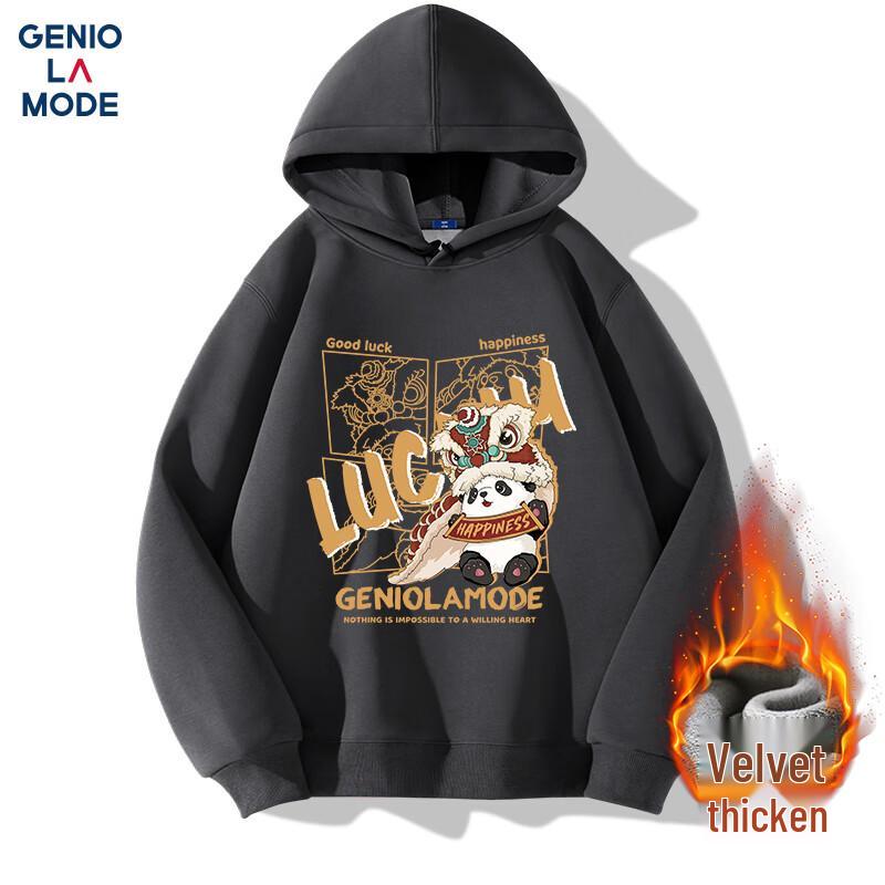 GENIOLAMODE Men s Heavyweight Fleece-Lined Loose Fit Hooded Sweatshirt L
GENIOLAMODE Men s Heavyweight Fleece-Lined Loose Fit Hooded Sweatshirt L