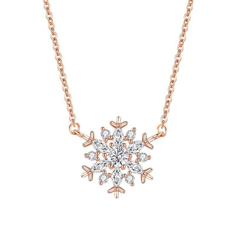 Delicate Snowflake Pendant Necklace Romantic Aesthetic Clavicle Chain Unique Design Gift For Girlfriend Light Luxury Jewelry рожевий колір золота
Delicate Snowflake Pendant Necklace Romantic Aesthetic Clavicle Chain Unique Design Gift For Girlfriend Light Luxury Jewelry рожевий колір золота