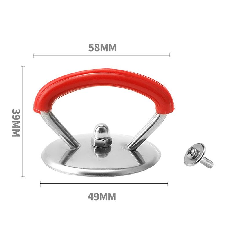 Универсальная крышка для кастрюли, ручка-колпачок, ручка для крышки кастрюли, жаропрочная, сменная ручка, кухонная посуда, рукоятка красный