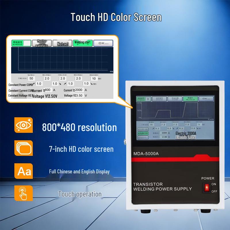 Transistor Spot Welder Controller Unit with Pulse, Voltage, Current, Servo Precision Welding Power Supply 5000A Main Controller
Transistor Spot Welder Controller Unit with Pulse, Voltage, Current, Servo Precision Welding Power Supply 5000A Main Controller