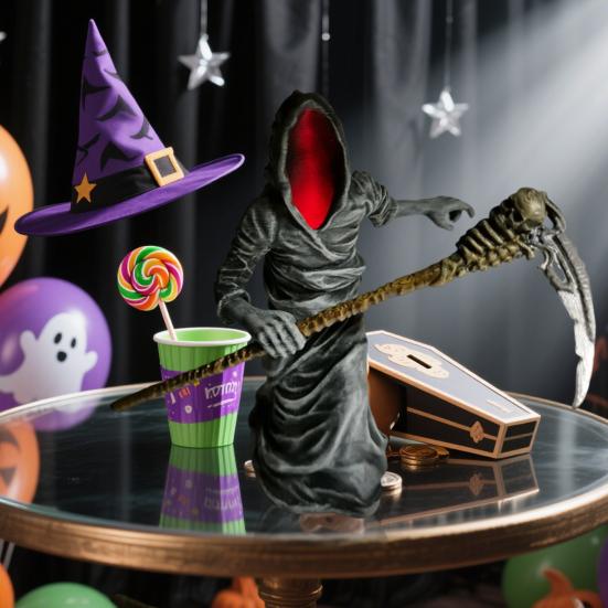 Grim Reaper with Scythe Statue Gothic Caped Standing Reaper with Scythe Figurine for Halloween Home Office Desk Decor A
Grim Reaper with Scythe Statue Gothic Caped Standing Reaper with Scythe Figurine for Halloween Home Office Desk Decor A
