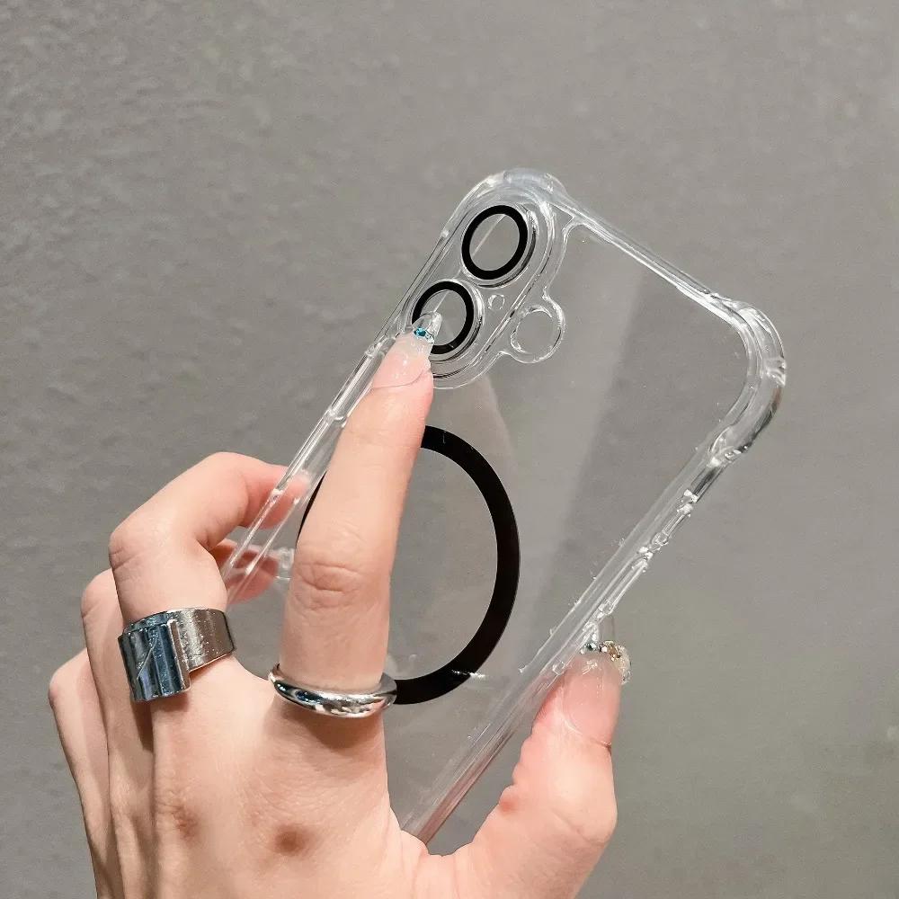 For MagSafe Transparent Acrylic Shockproof Phone Case with Camera Lens Protector For iPhone 16 Pro Max 15 14 Plus 13 12 11 For iPhone 14
For MagSafe Transparent Acrylic Shockproof Phone Case with Camera Lens Protector For iPhone 16 Pro Max 15 14 Plus 13 12 11 For iPhone 14