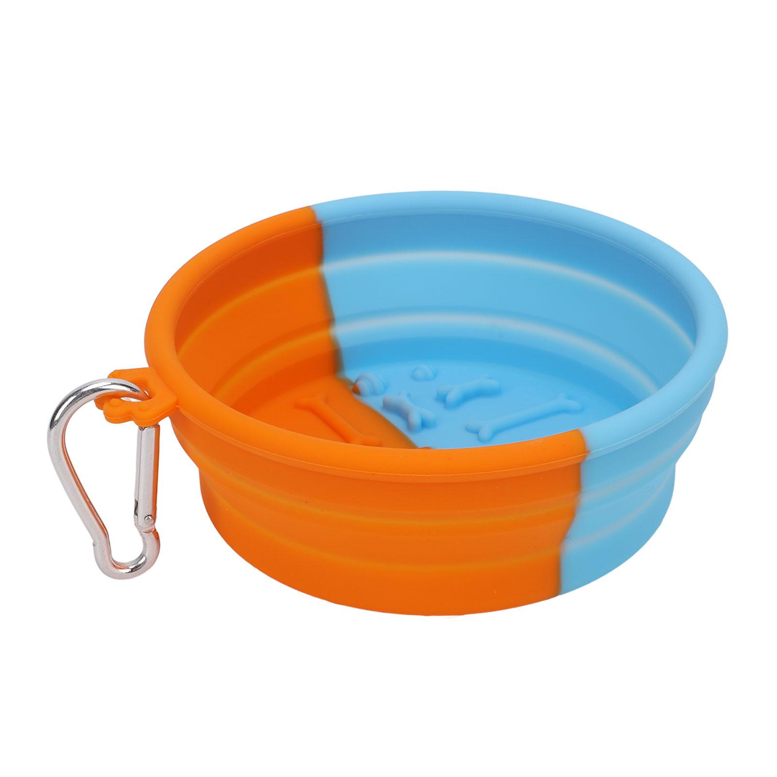 Складная миска для питомца Силиконовая Портативная Миска для кормления и питья в путешествии с пряжкой для собак и кошек