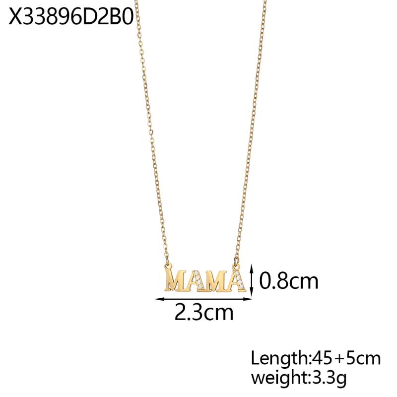 CARLIDANA Mother s Day Gift Hot Sale Letter MAMA Necklace for Mom Stainless Steel Gold Color Necklace Jewelry Women Anniversary as photo
CARLIDANA Mother s Day Gift Hot Sale Letter MAMA Necklace for Mom Stainless Steel Gold Color Necklace Jewelry Women Anniversary as photo