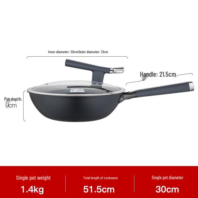 Debo 30cm Titanium Non-Stick Wok
Debo 30cm Titanium Non-Stick Wok