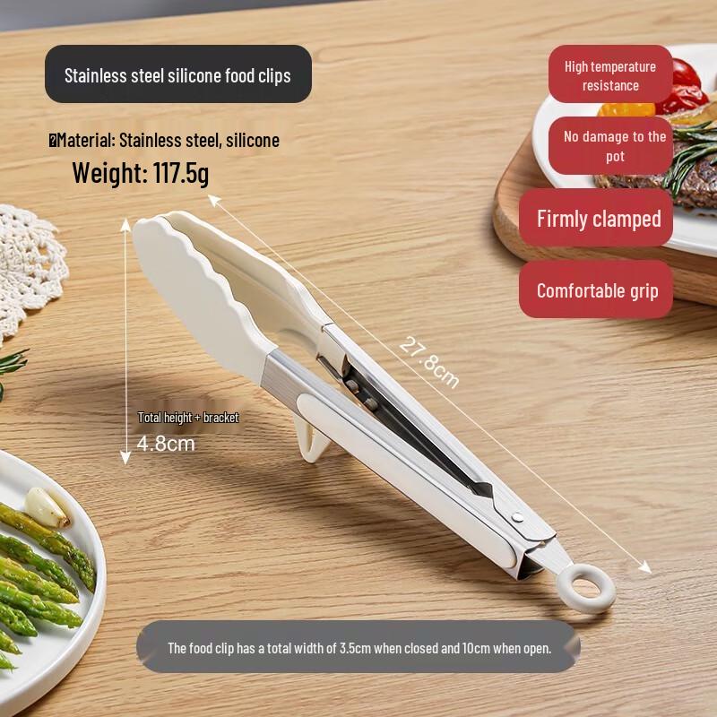 Stainless Steel Silicone Kitchen Tongs (2-Pack)
Stainless Steel Silicone Kitchen Tongs (2-Pack)