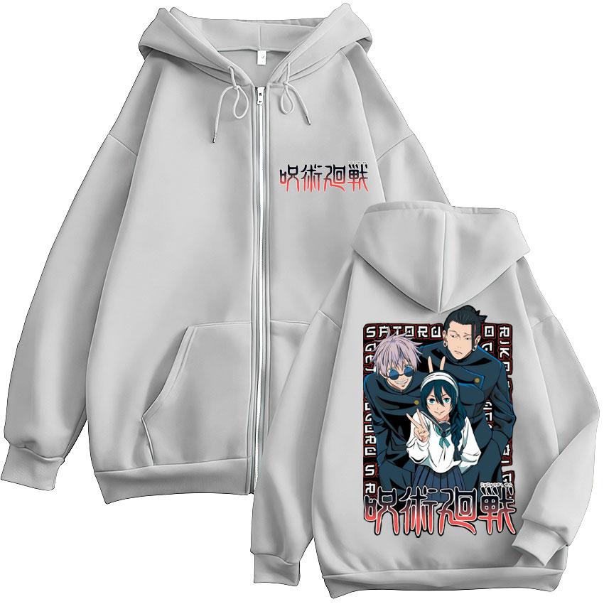 Japanese Anime Jujutsu Kaisen Zip Up Hoodies Men Women Gojo Satoru Harajuku Manga Zipper Sweatshirt Loose Fleece Coats 3XL
Japanese Anime Jujutsu Kaisen Zip Up Hoodies Men Women Gojo Satoru Harajuku Manga Zipper Sweatshirt Loose Fleece Coats 3XL