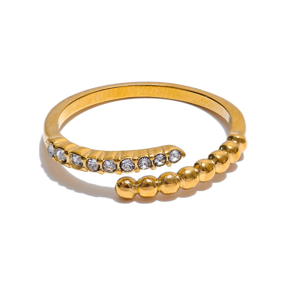 Yhpup Trendy Inlaid Shiny Cubic Zirconia Geometric Thin Ring Exquisite Stainless Steel Adjustable Jewelry Tarnish Resistant resizable
Yhpup Trendy Inlaid Shiny Cubic Zirconia Geometric Thin Ring Exquisite Stainless Steel Adjustable Jewelry Tarnish Resistant resizable