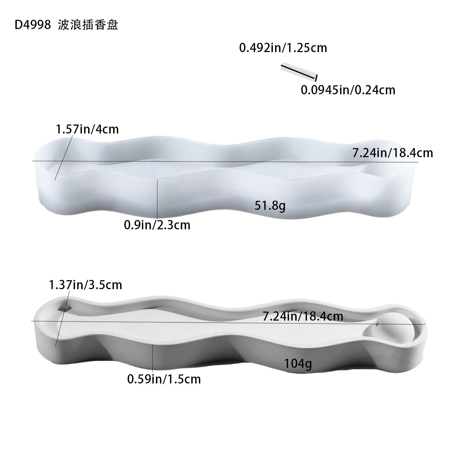 Wave Long Incense Insert Tray Silicone Mold DIY Incense Sticks Base Casting Molds Plaster Epoxy Resin Craft Making Home Decor 1 Pcs
Wave Long Incense Insert Tray Silicone Mold DIY Incense Sticks Base Casting Molds Plaster Epoxy Resin Craft Making Home Decor 1 Pcs
