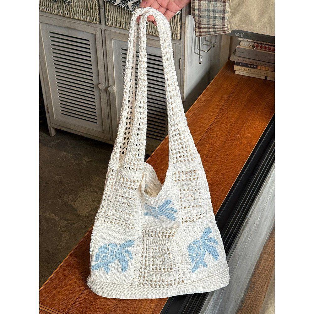 Relaxed Retro Open-weave Woven Bag with A Laid-back Vibe and Large Capacity, Single-shoulder Tote Bag бежевий
Relaxed Retro Open-weave Woven Bag with A Laid-back Vibe and Large Capacity, Single-shoulder Tote Bag бежевий