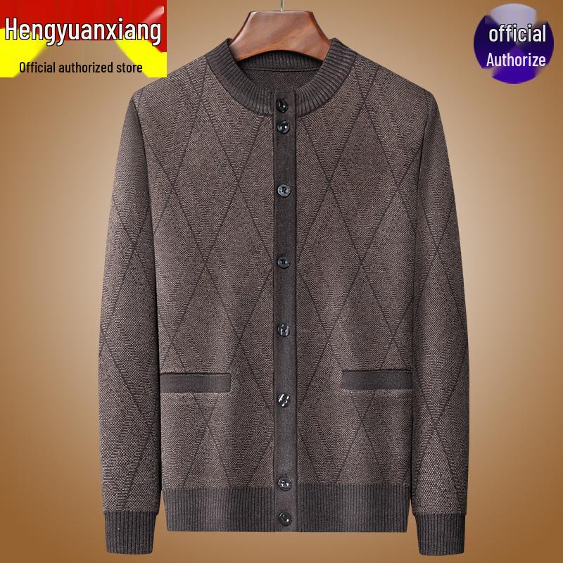 Hengyuanxiang Men s Plaid Knit Cardigan Sweater - Warm, Thickened, Round Neck for Spring and Autumn 165 /M for 90-110 lbs
Hengyuanxiang Men s Plaid Knit Cardigan Sweater - Warm, Thickened, Round Neck for Spring and Autumn 165 /M for 90-110 lbs