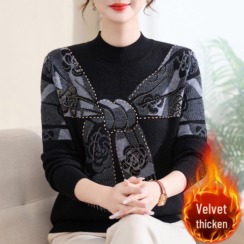 Stylish Winter Sweater for Middle-aged and Elderly: Warm Knitted Pullover with Plus Velvet for 50+ Mothers 5XL (140-155 kg)
Stylish Winter Sweater for Middle-aged and Elderly: Warm Knitted Pullover with Plus Velvet for 50+ Mothers 5XL (140-155 kg)